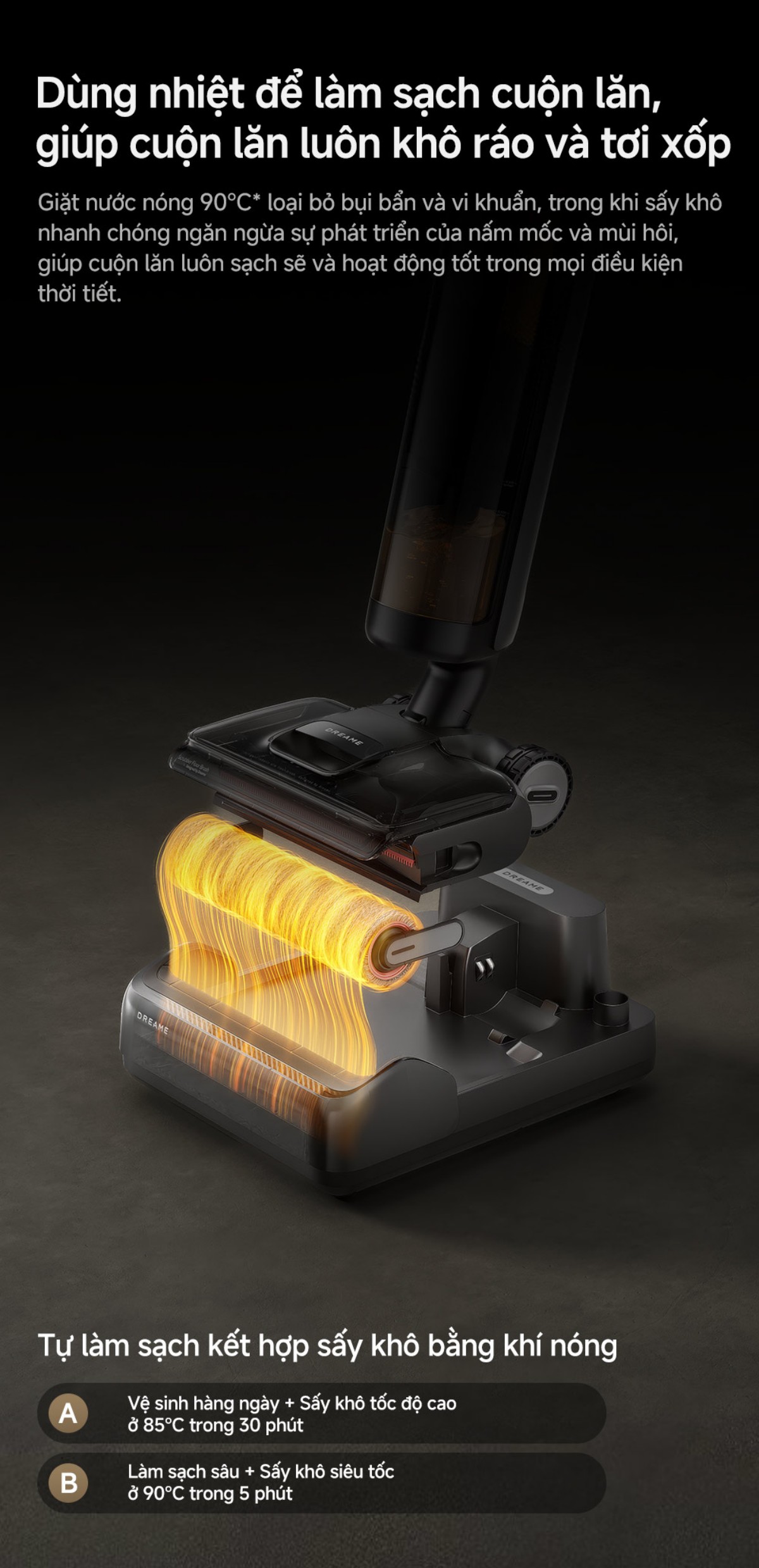 Dreame H13 FlexReach gập nghiêng 180°