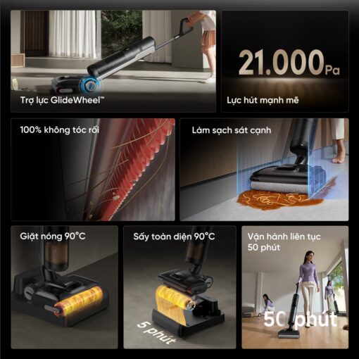 Dreame H13s Flexreach gập nghiêng 180°