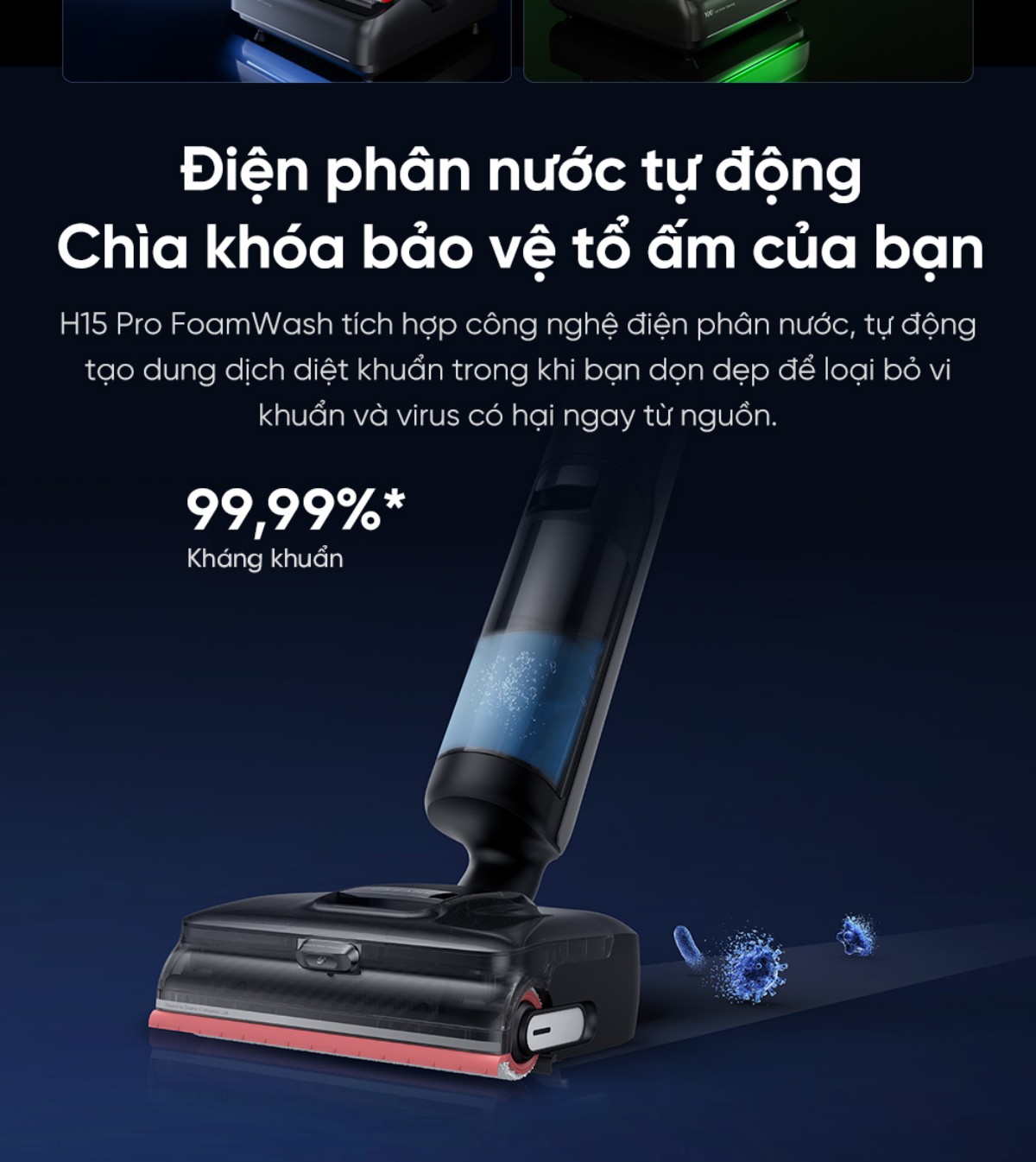 Dreame H15 Pro Foamwash gập nghiêng 180°