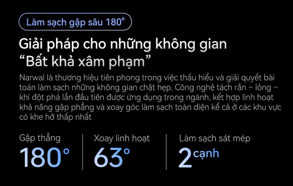 Narwal S20 gập nghiêng 180°