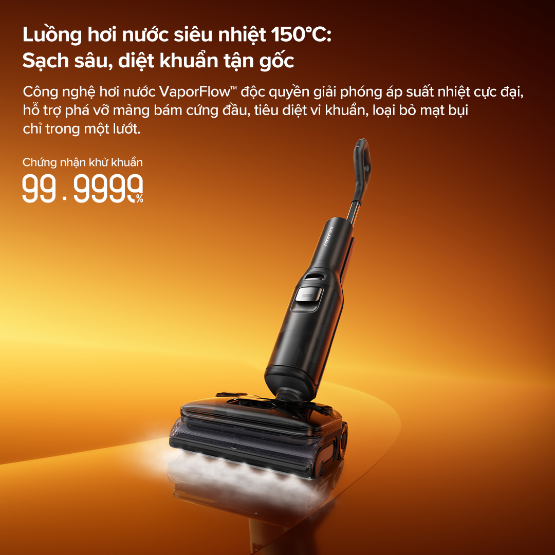 Roborock F25 Ultra gập nghiêng 180°