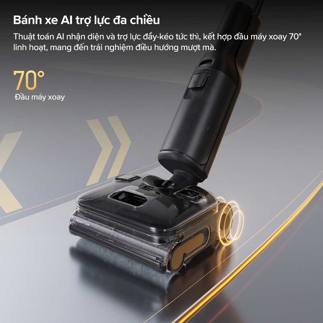 Roborock F25 Ultra gập nghiêng 180°
