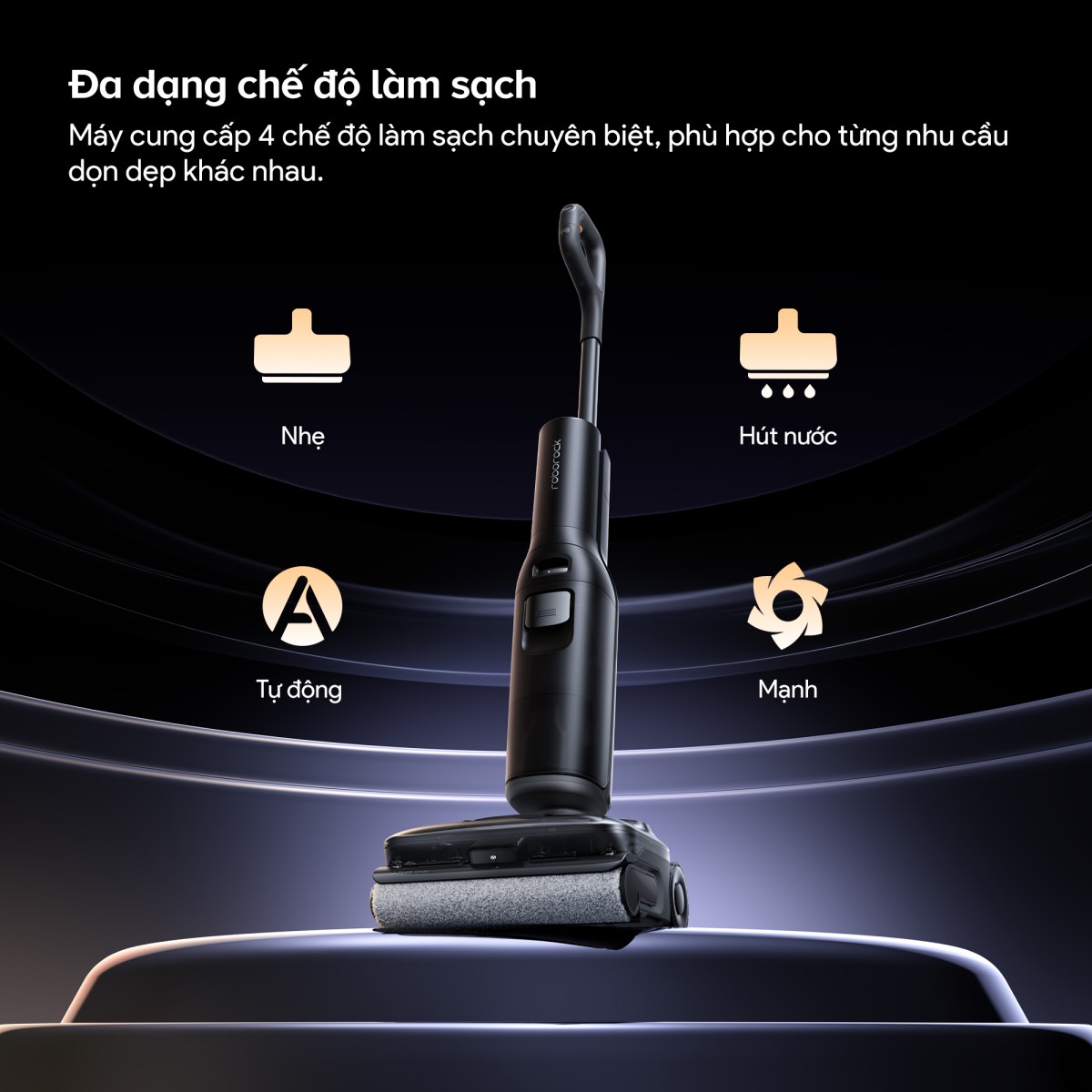 Roborock F25 ACE Pro gập nghiêng 180°