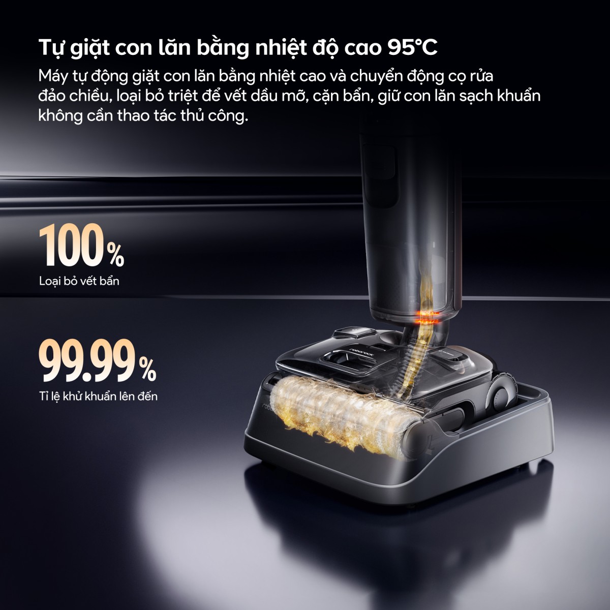 Roborock F25 ACE Pro gập nghiêng 180°