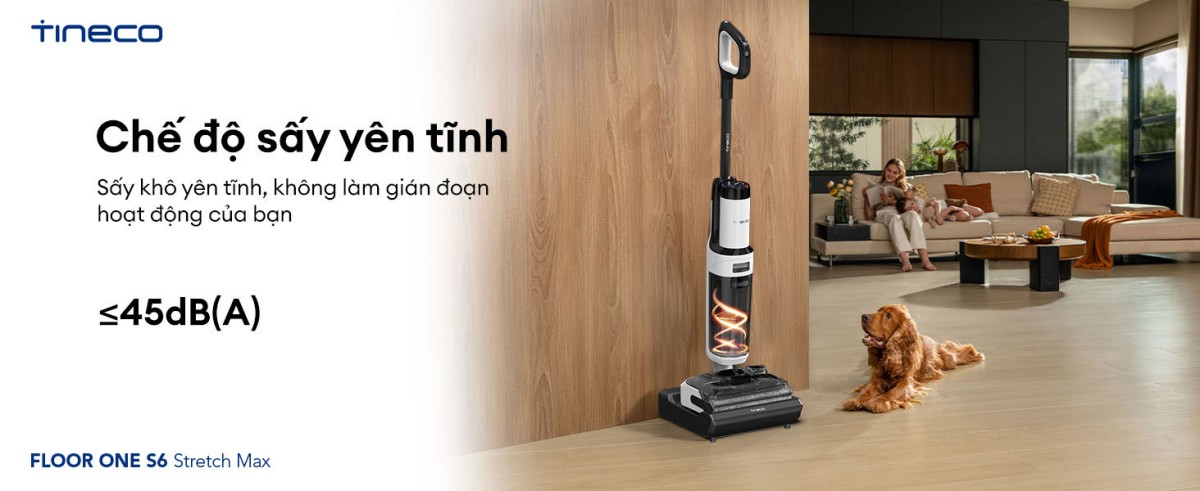 Tineco Floor One S6 Stretch Max | Lực hút 22.000Pa