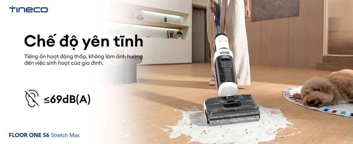 Tineco Floor One S6 Stretch Max | Lực hút 22.000Pa