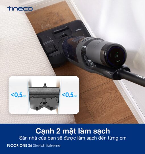 Tineco S6 Stretch Extreme gập nghiêng 180°