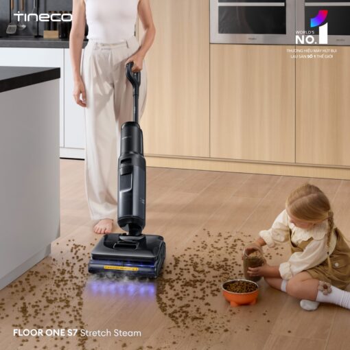 Tineco S7 Stretch Steam gập nghiêng 180°
