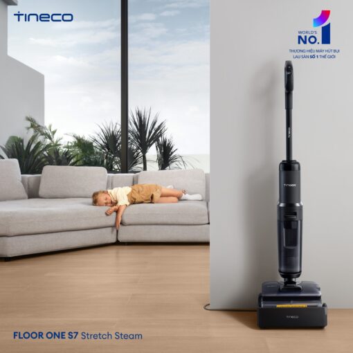 Tineco S7 Stretch Steam gập nghiêng 180°