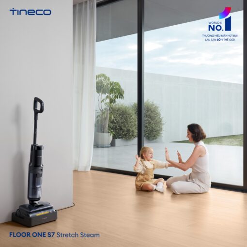 Tineco S7 Stretch Steam gập nghiêng 180°