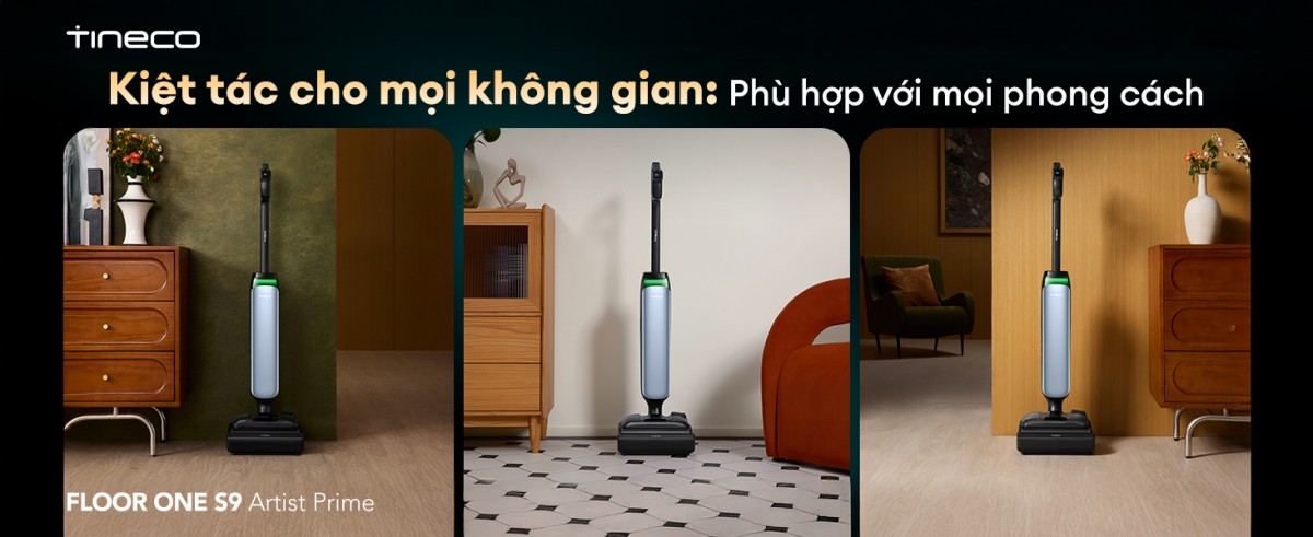 Tineco S9 Artist Prime gập nghiêng 180°