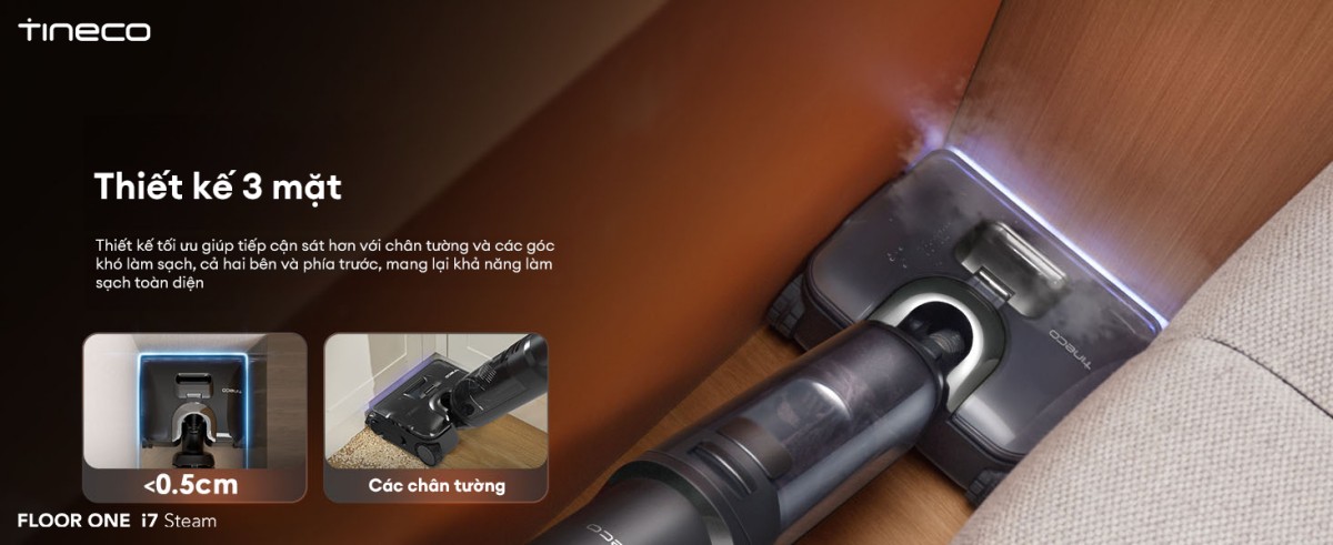 Tineco i7 Steam gập nghiêng 180°