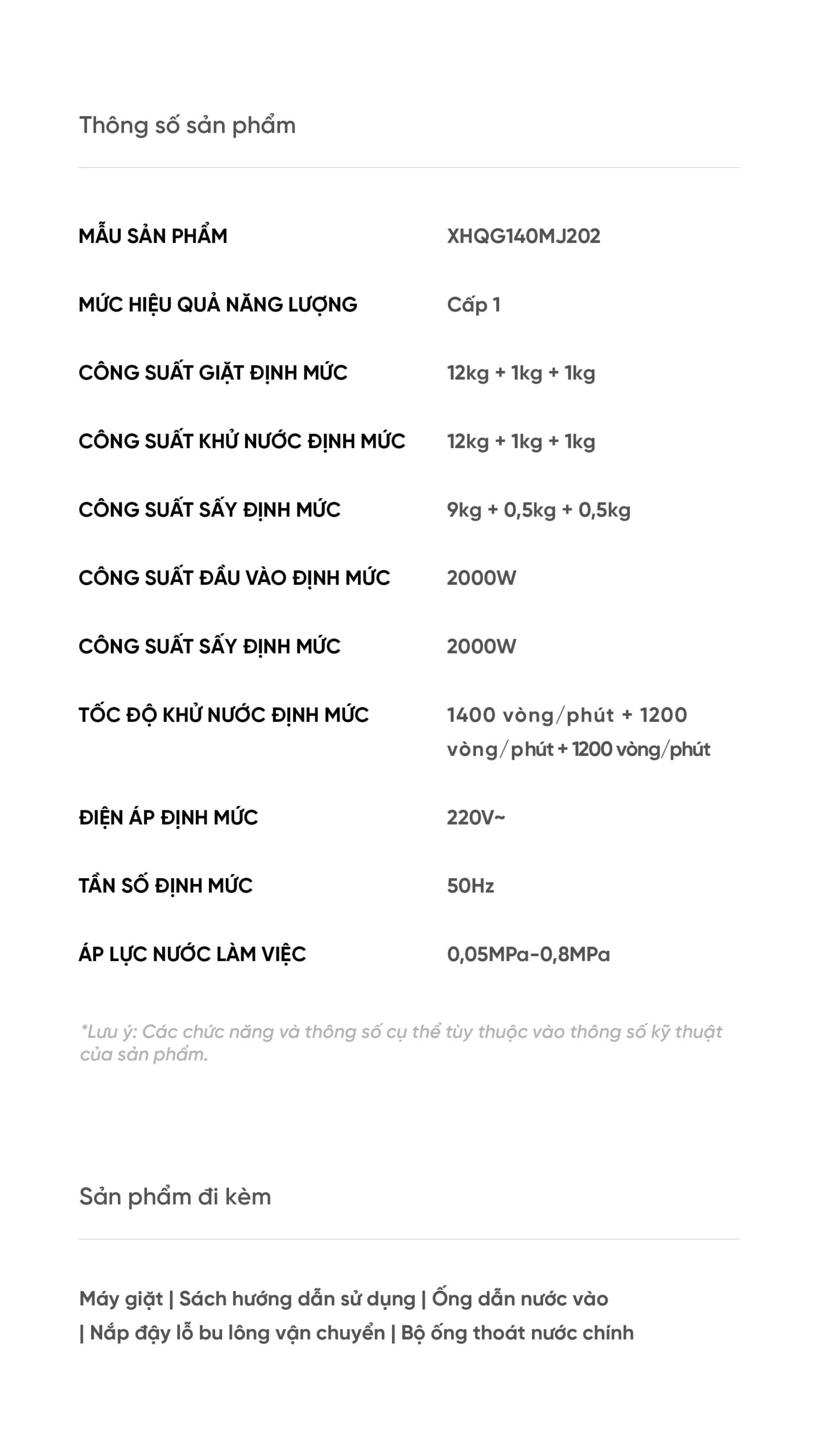 Máy giặt sấy Xiaomi Mijia MJ202 Pro 2026, giặt 14kg, sấy 10kg, ba vùng độc lập