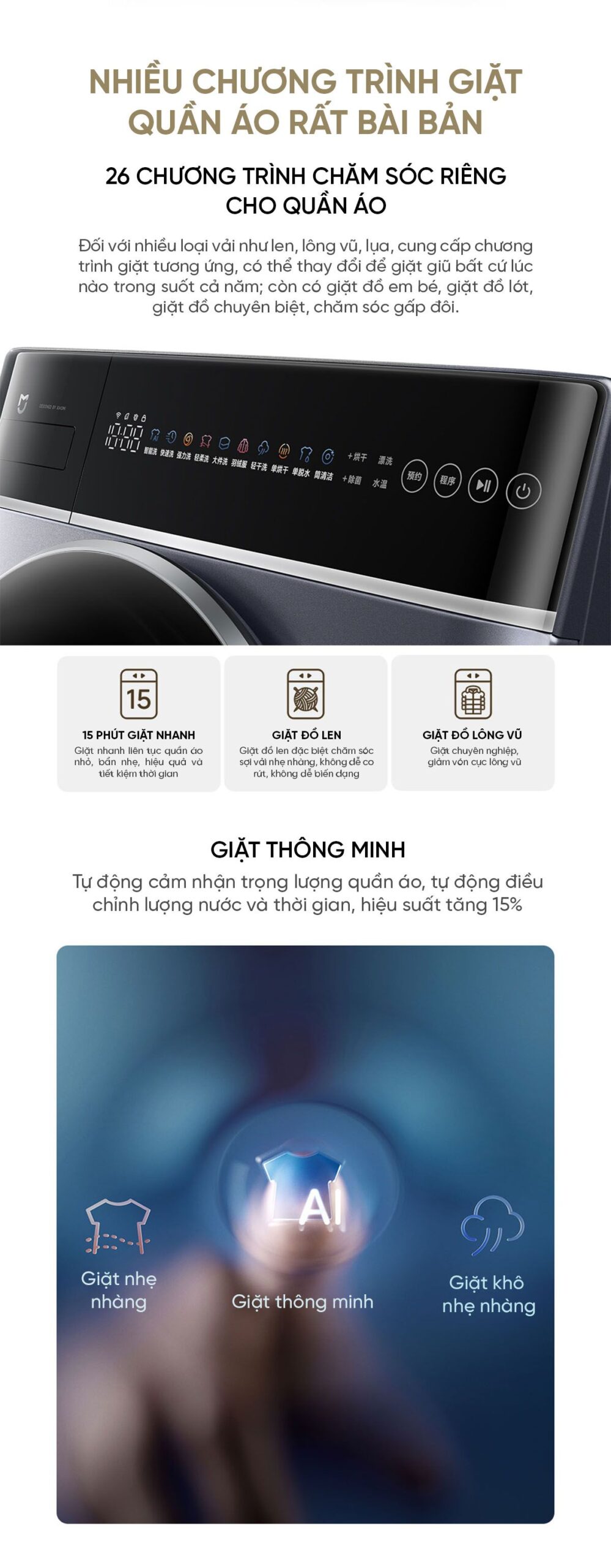 Máy giặt sấy Xiaomi Mijia MJ302, giặt 12kg, sấy 9kg