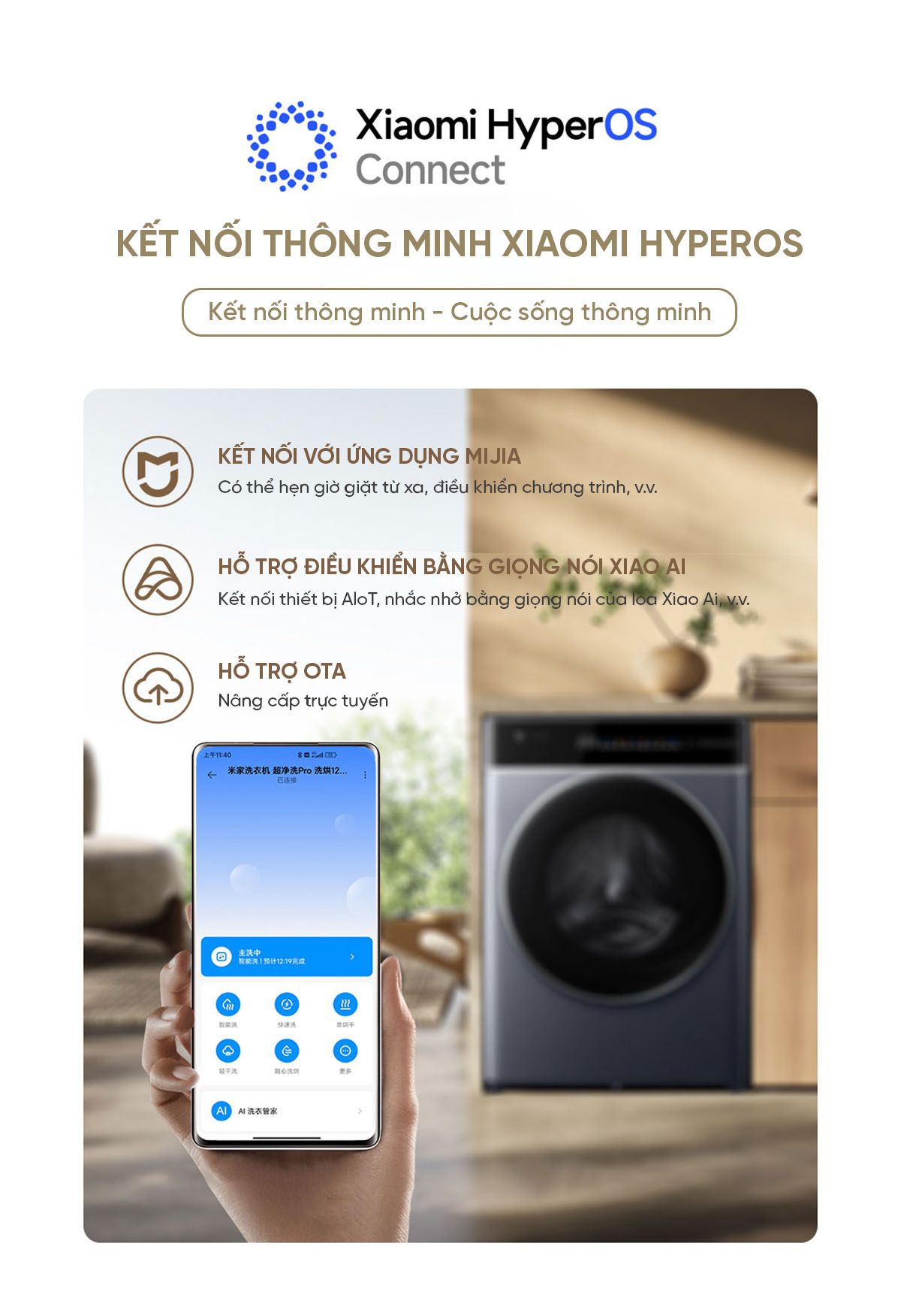Máy giặt sấy Xiaomi Mijia MJ302, giặt 12kg, sấy 9kg
