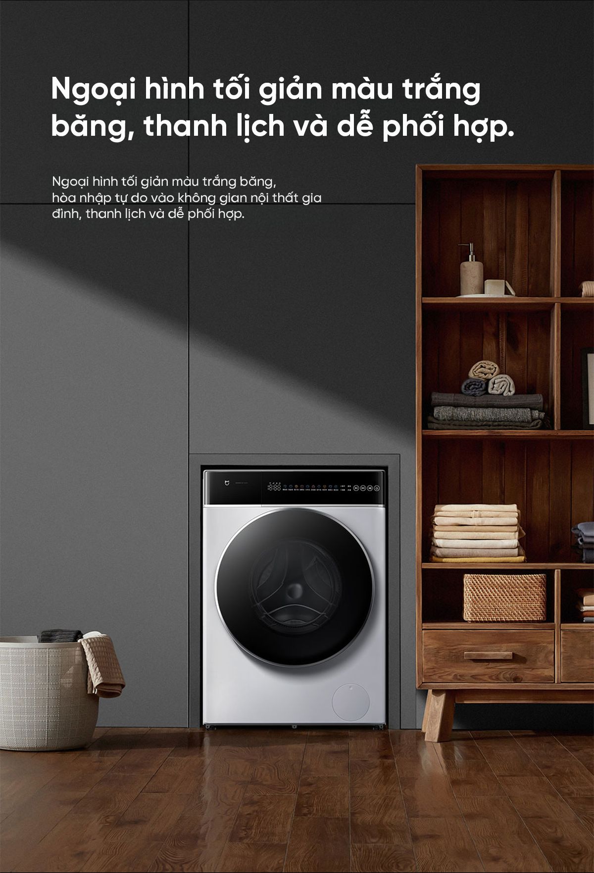 Máy giặt Xiaomi Mijia XQG120MJ301, giặt 12 kg, thiết kế mỏng