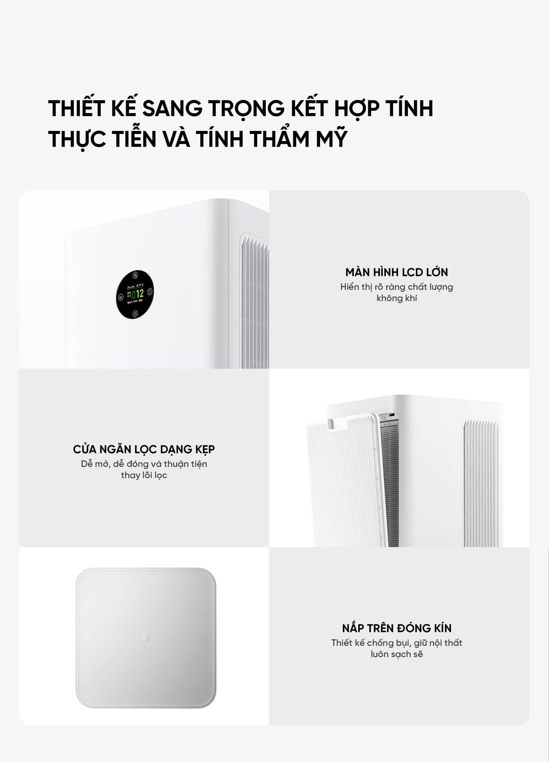 Xiaomi Mijia 5 Pro máy lọc không khí diện tích 92m²