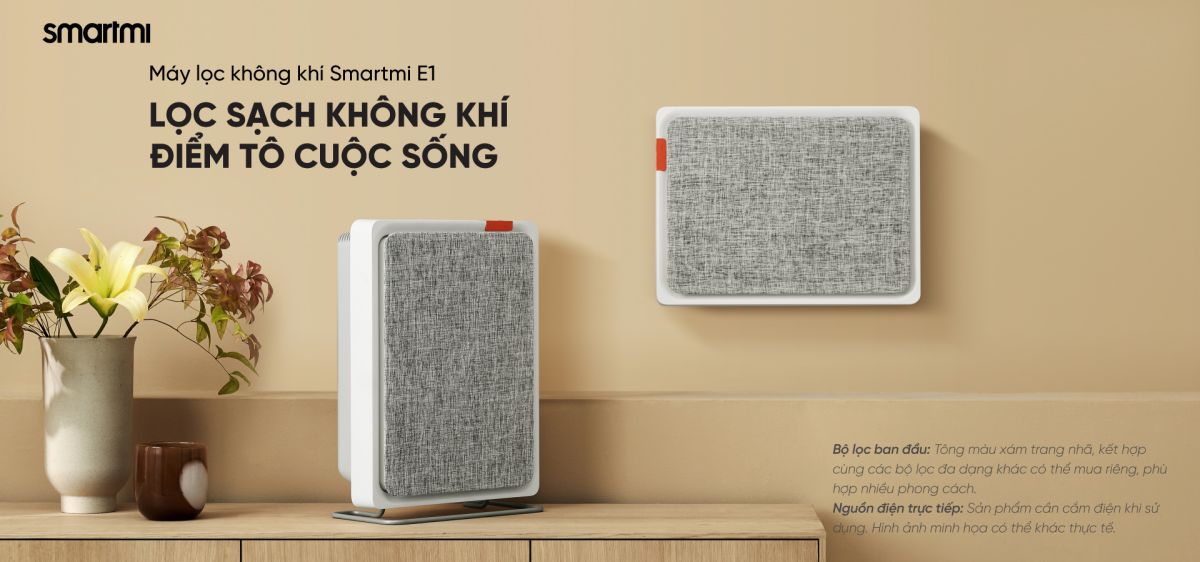 Smartmi E1 máy lọc không khí diện tích 18m²