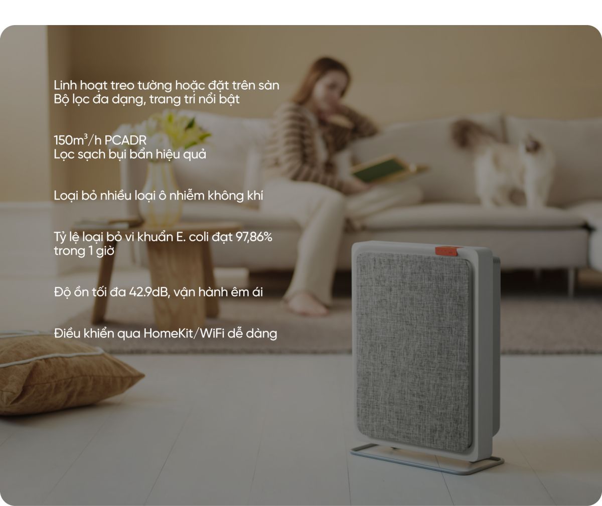 Smartmi E1 máy lọc không khí diện tích 18m²