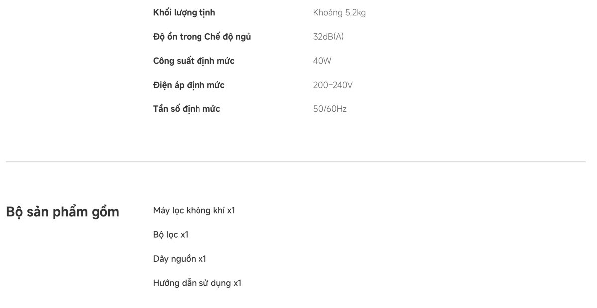 Xiaomi Smart Air Purifier 6 máy lọc không khí diện tích 87m²
