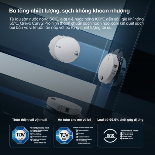 Robot hút bụi Roborock Qrevo Curv 2 Pro