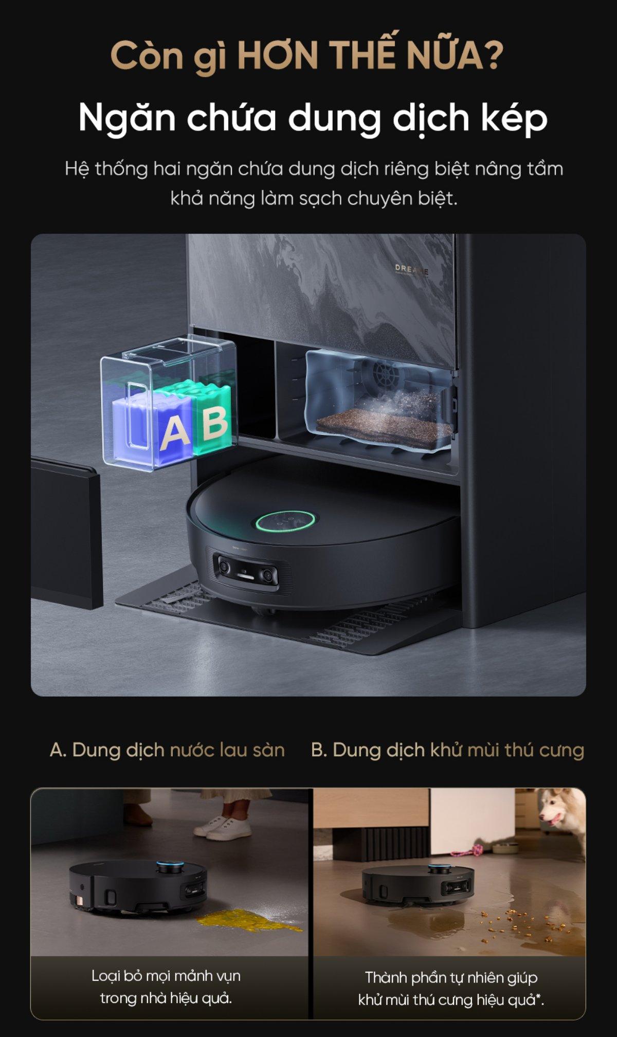 Robot hút bụi Dreame Aqua 10 Pro Track