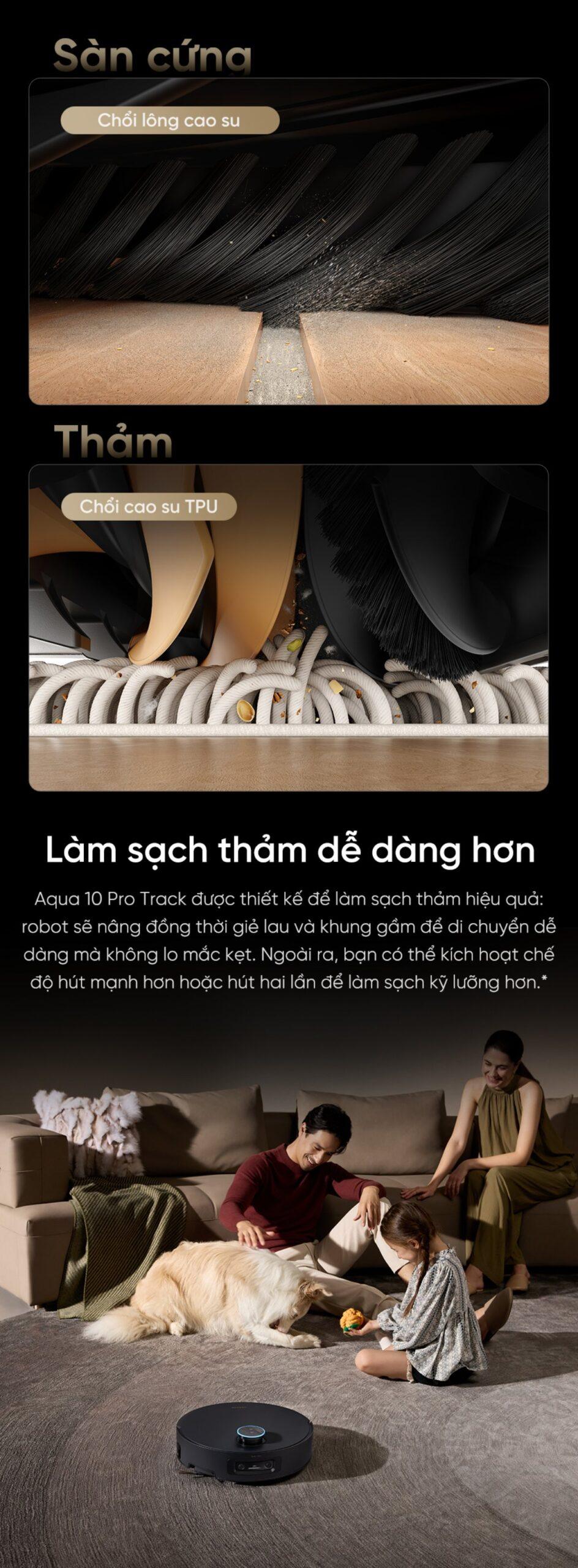 Robot hút bụi Dreame Aqua 10 Pro Track