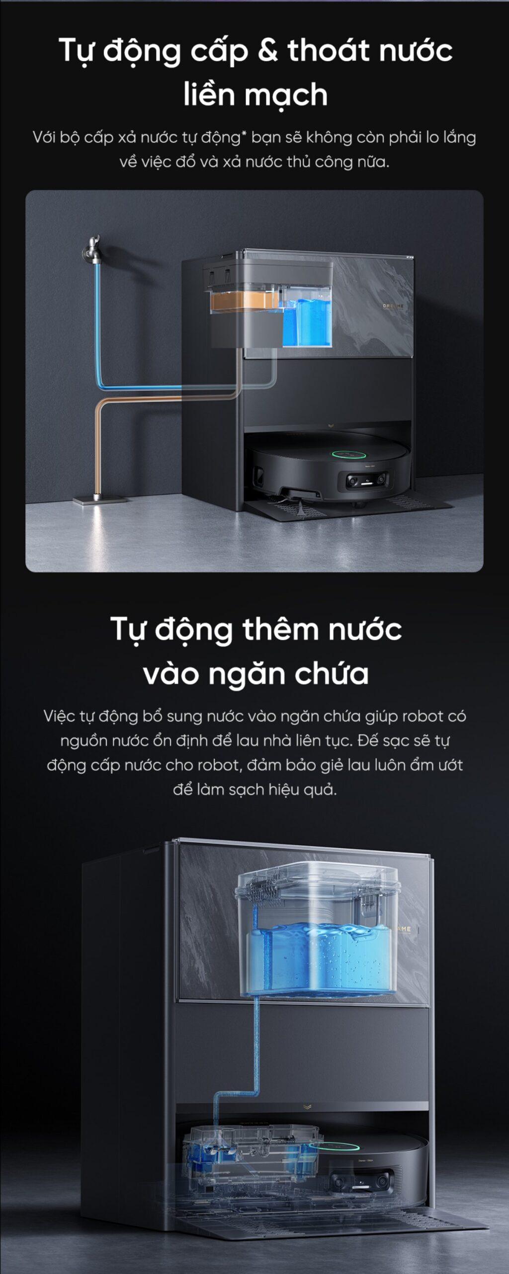 Robot hút bụi Dreame Aqua 10 Pro Track