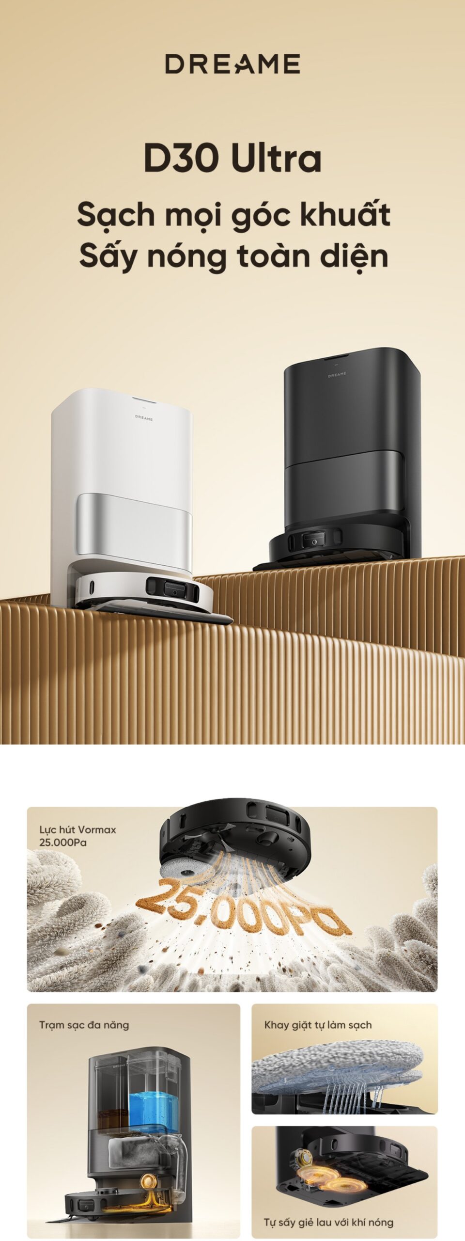 Robot hút bụi Dreame D30 Ultra