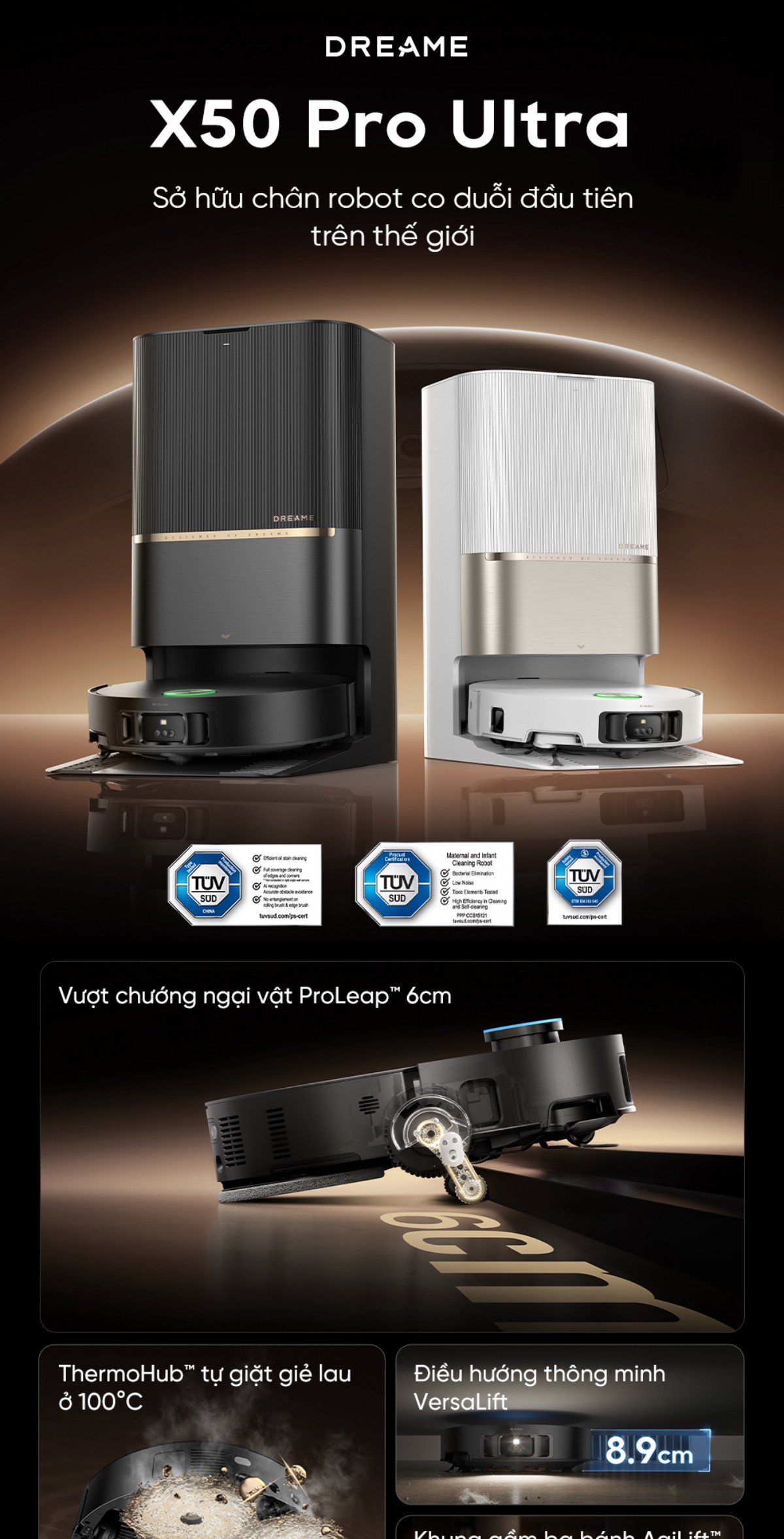 Robot hút bụi Dreame X50 Pro Ultra