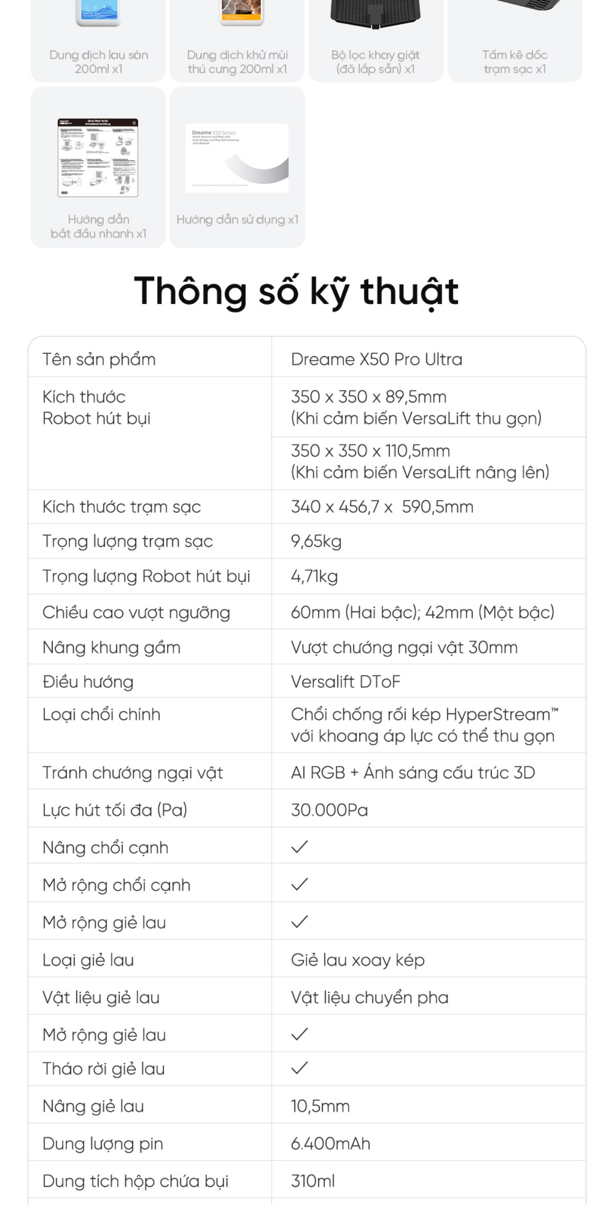 Robot hút bụi Dreame X50 Pro Ultra