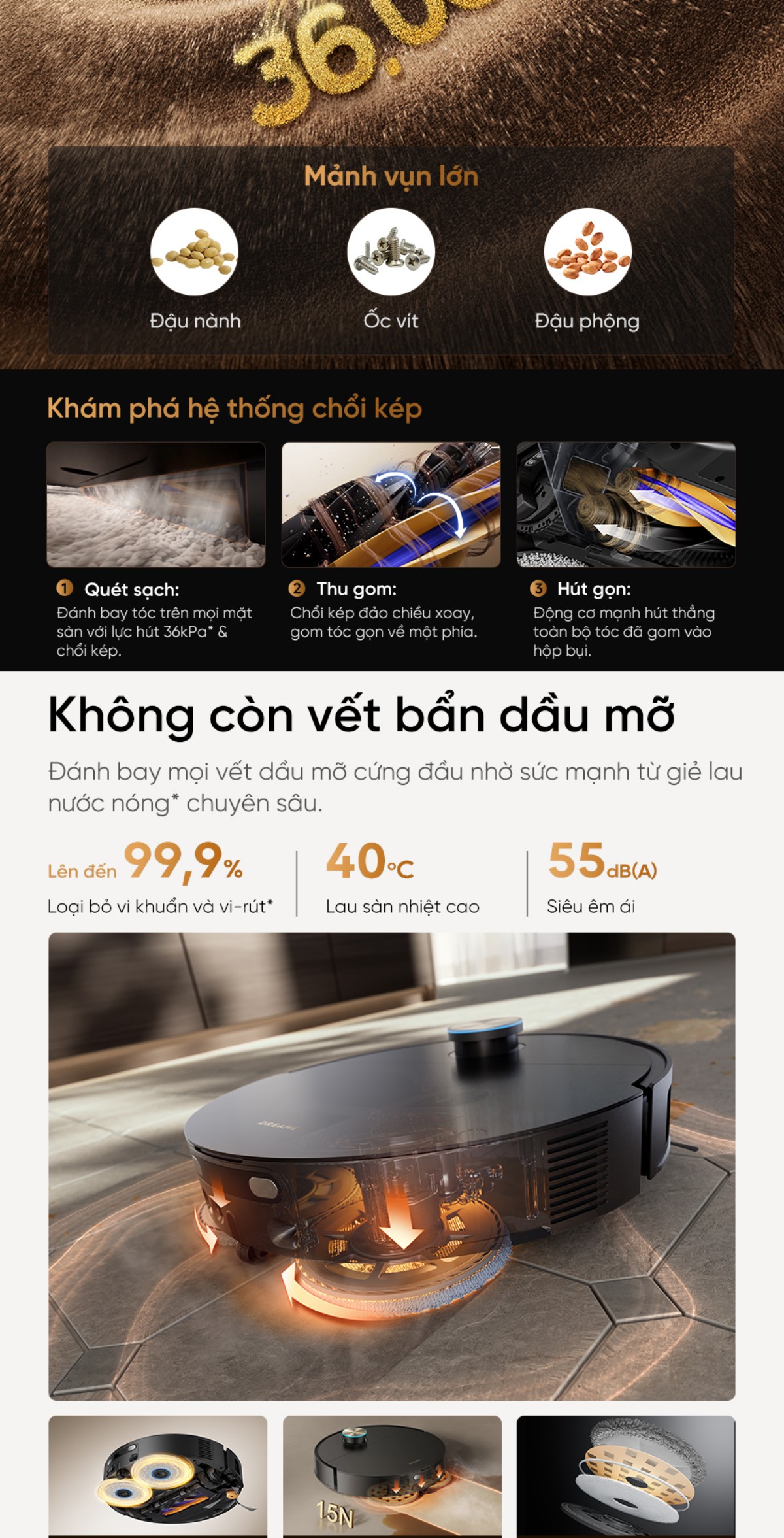 Robot hút bụi Dreame X60 Ultra