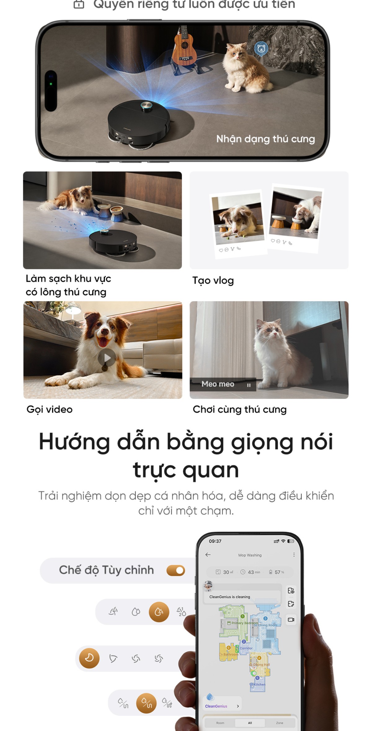 Robot hút bụi Dreame X60 Ultra