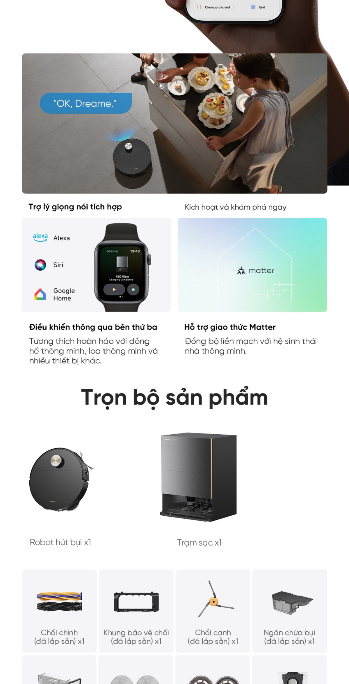 Robot hút bụi Dreame X60 Ultra