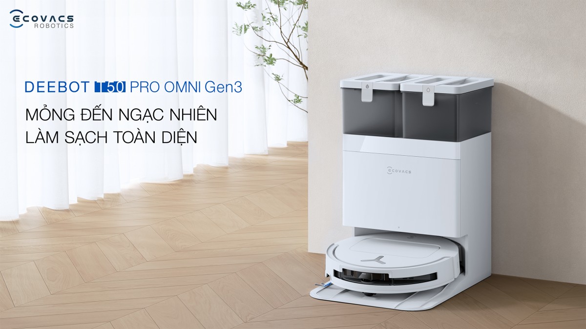 Robot hút bụi Ecovacs T50 Pro OMNI Gen 3