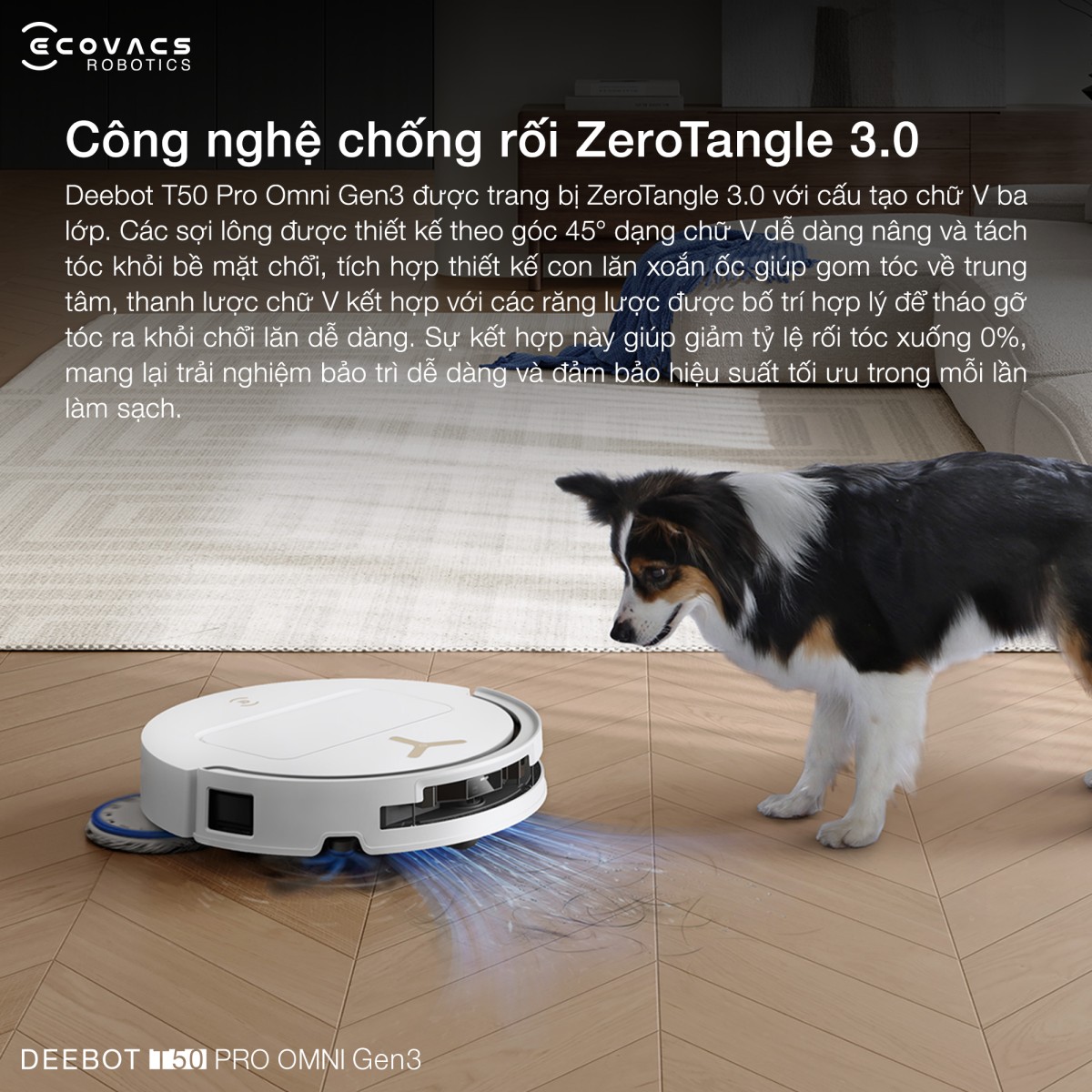 Robot hút bụi Ecovacs T50 Pro OMNI Gen 3