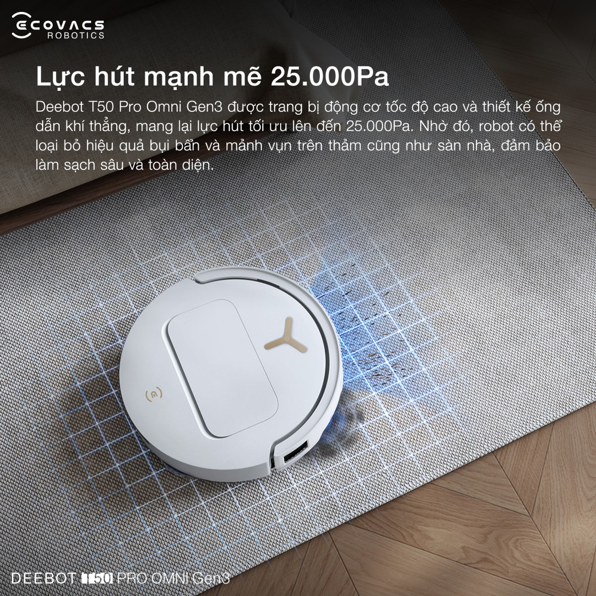 Robot hút bụi Ecovacs T50 Pro OMNI Gen 3