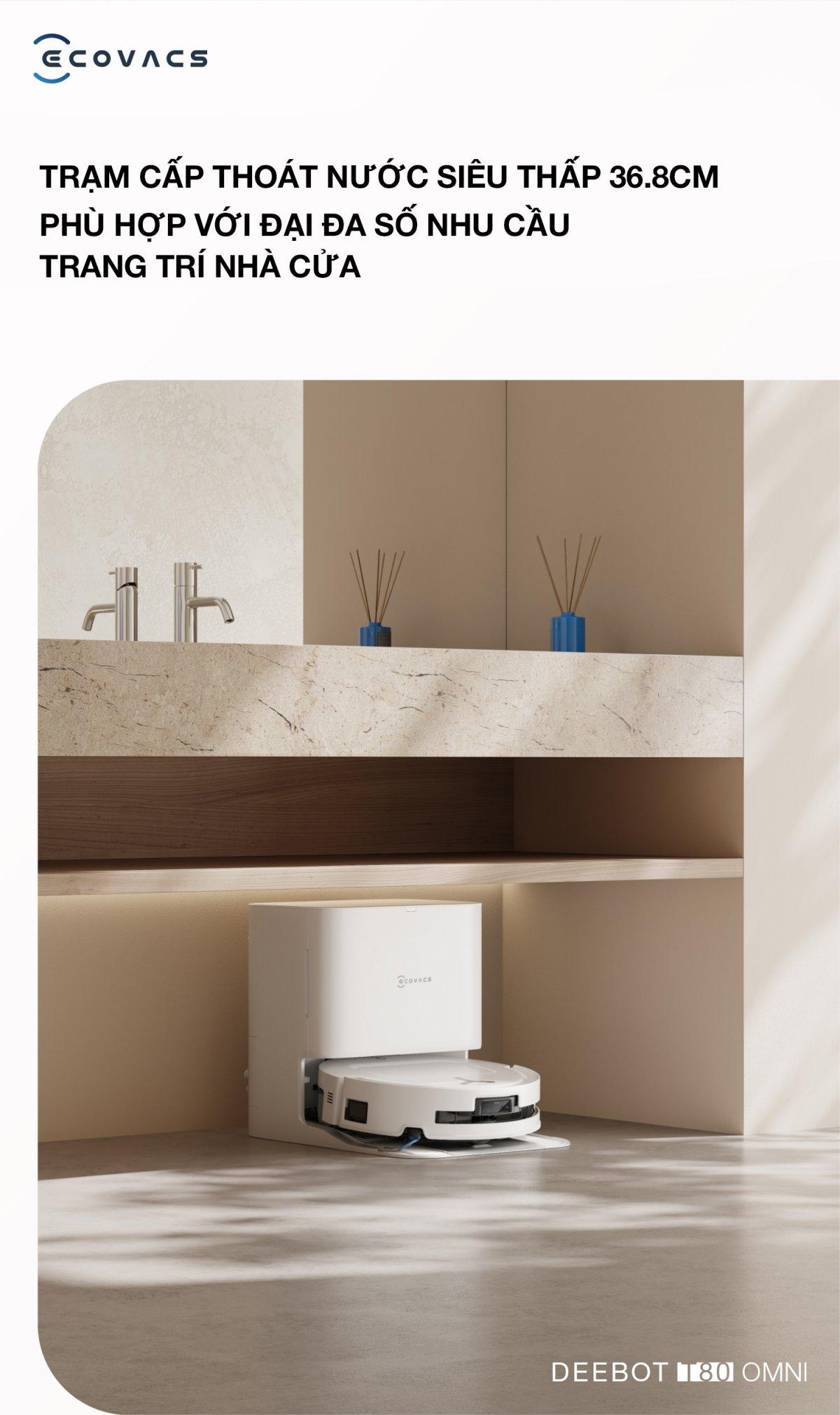 Robot hút bụi Ecovacs T80 OMNI