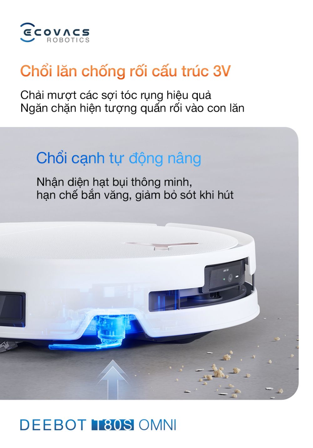 Robot hút bụi Ecovacs T80s Omni