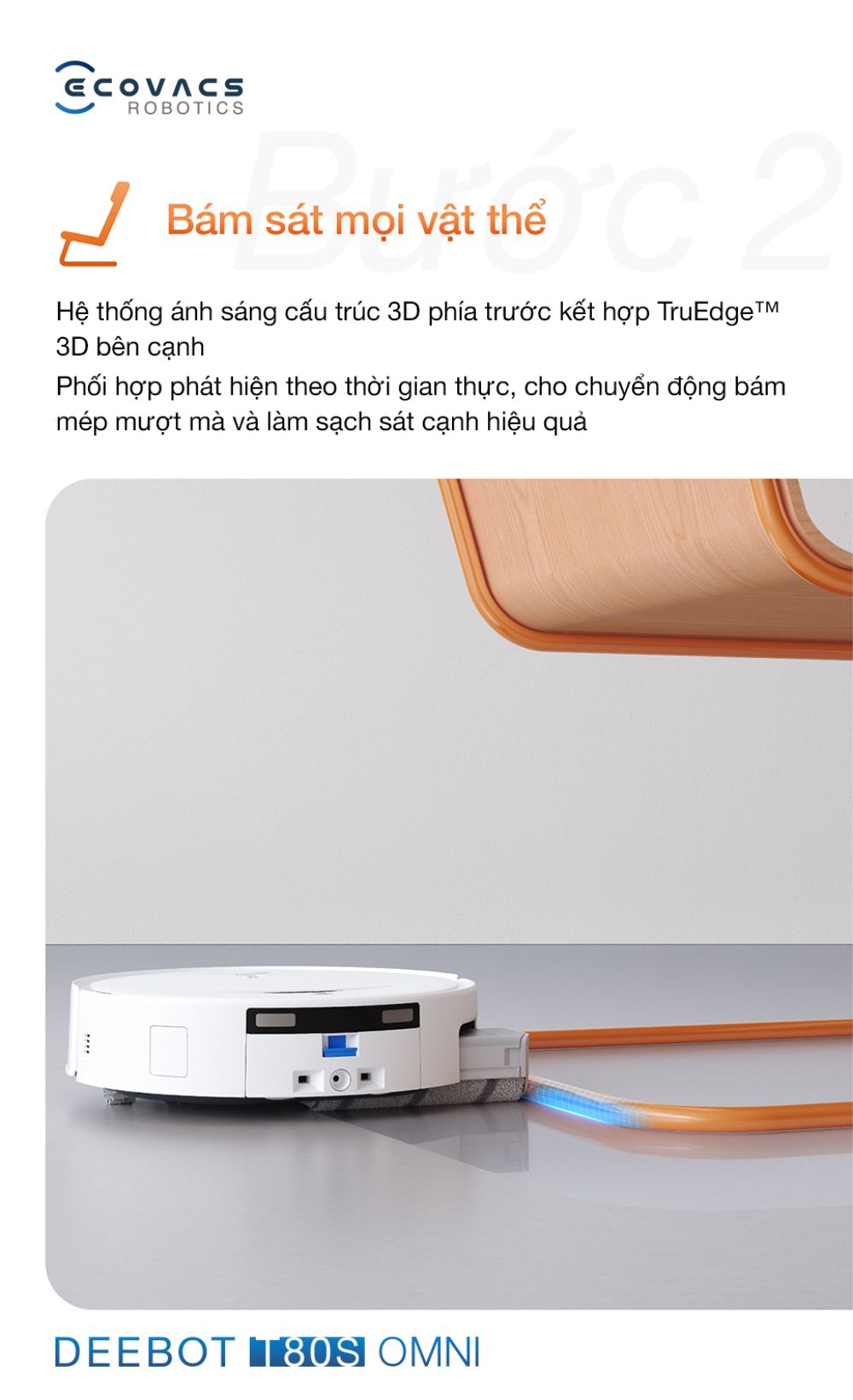 Robot hút bụi Ecovacs T80s Omni