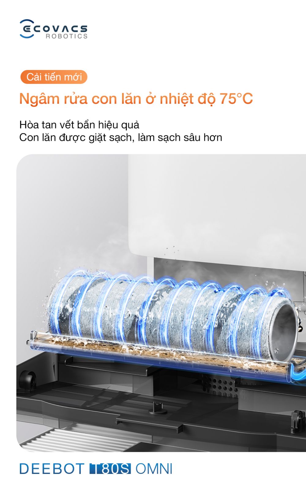 Robot hút bụi Ecovacs T80s Omni