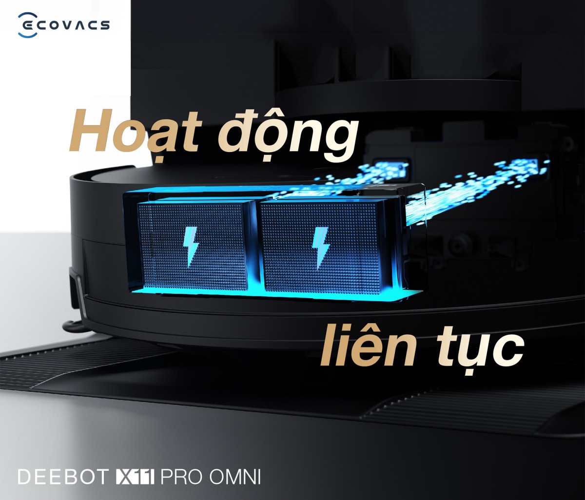 Robot hút bụi Ecovacs X11 Pro OMNI tự động cấp xả nước