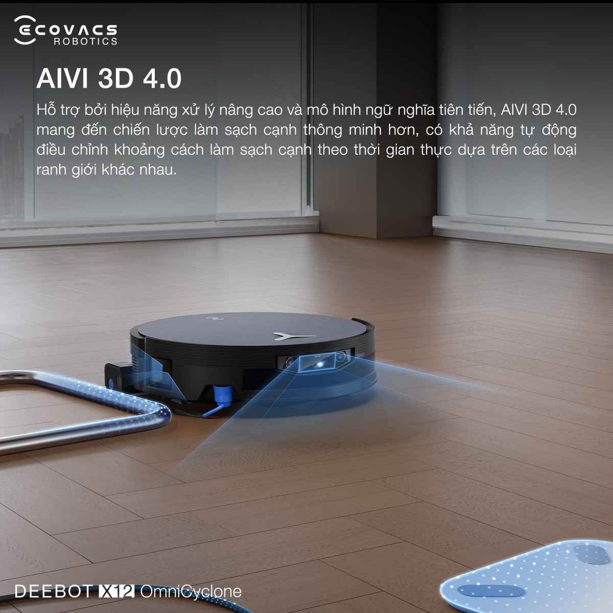Robot hút bụi Ecovacs X12 OmniCyclone