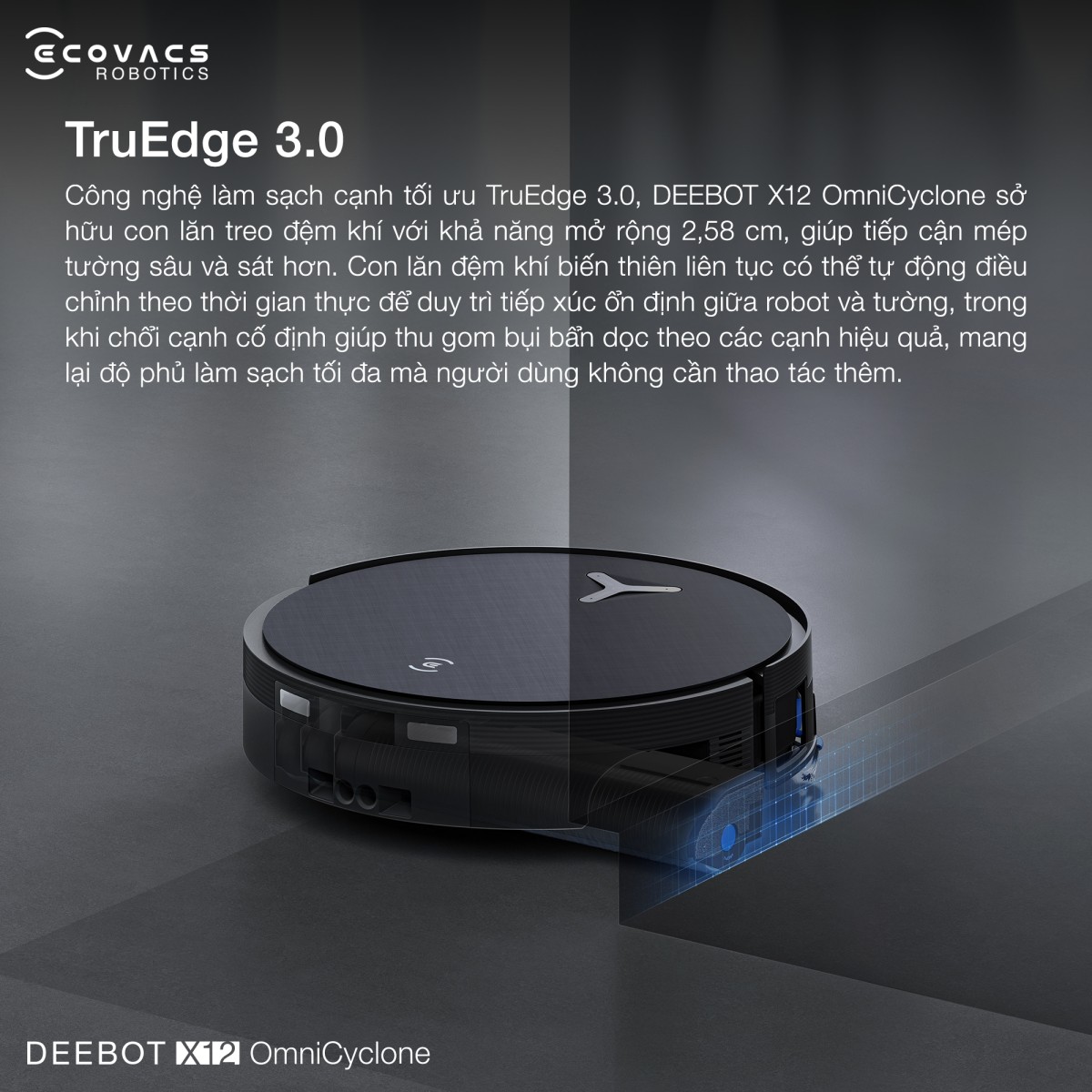Robot hút bụi Ecovacs X12 OmniCyclone