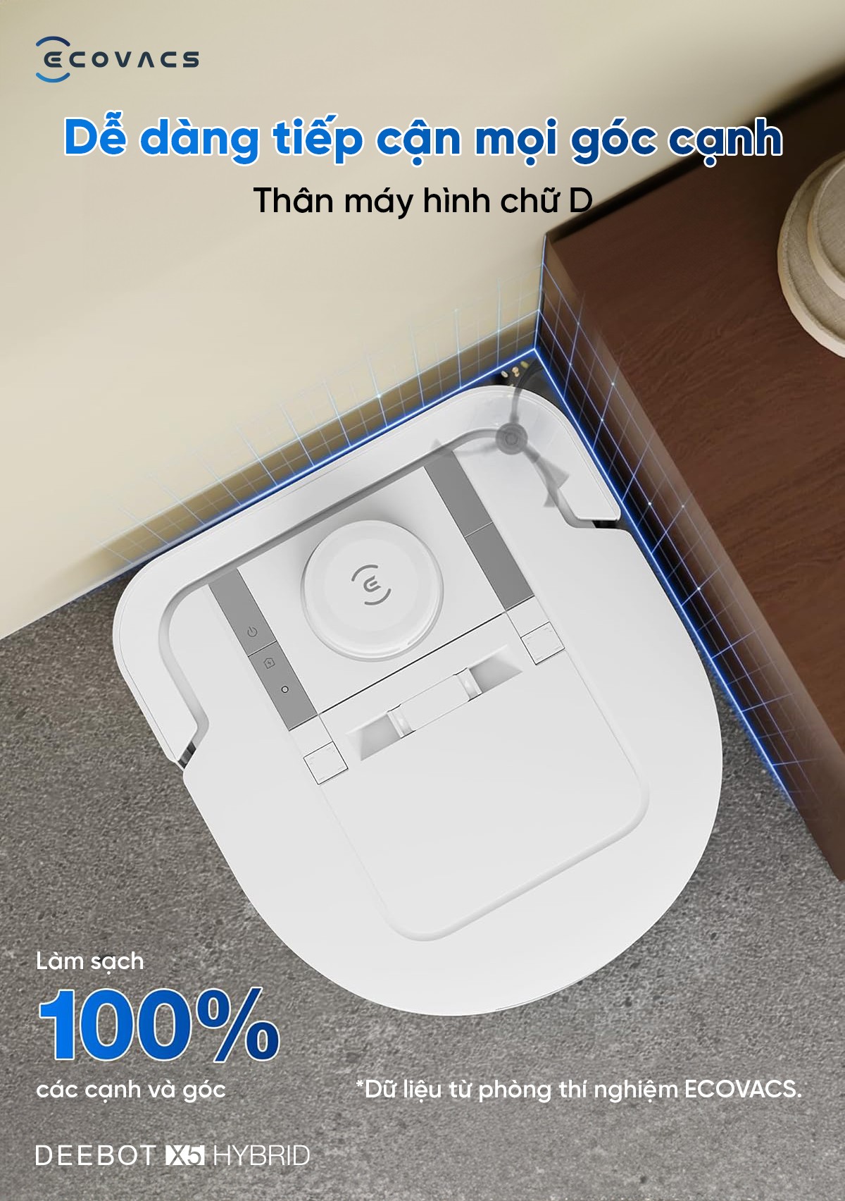 Robot hút bụi Ecovacs X5 Hybrid