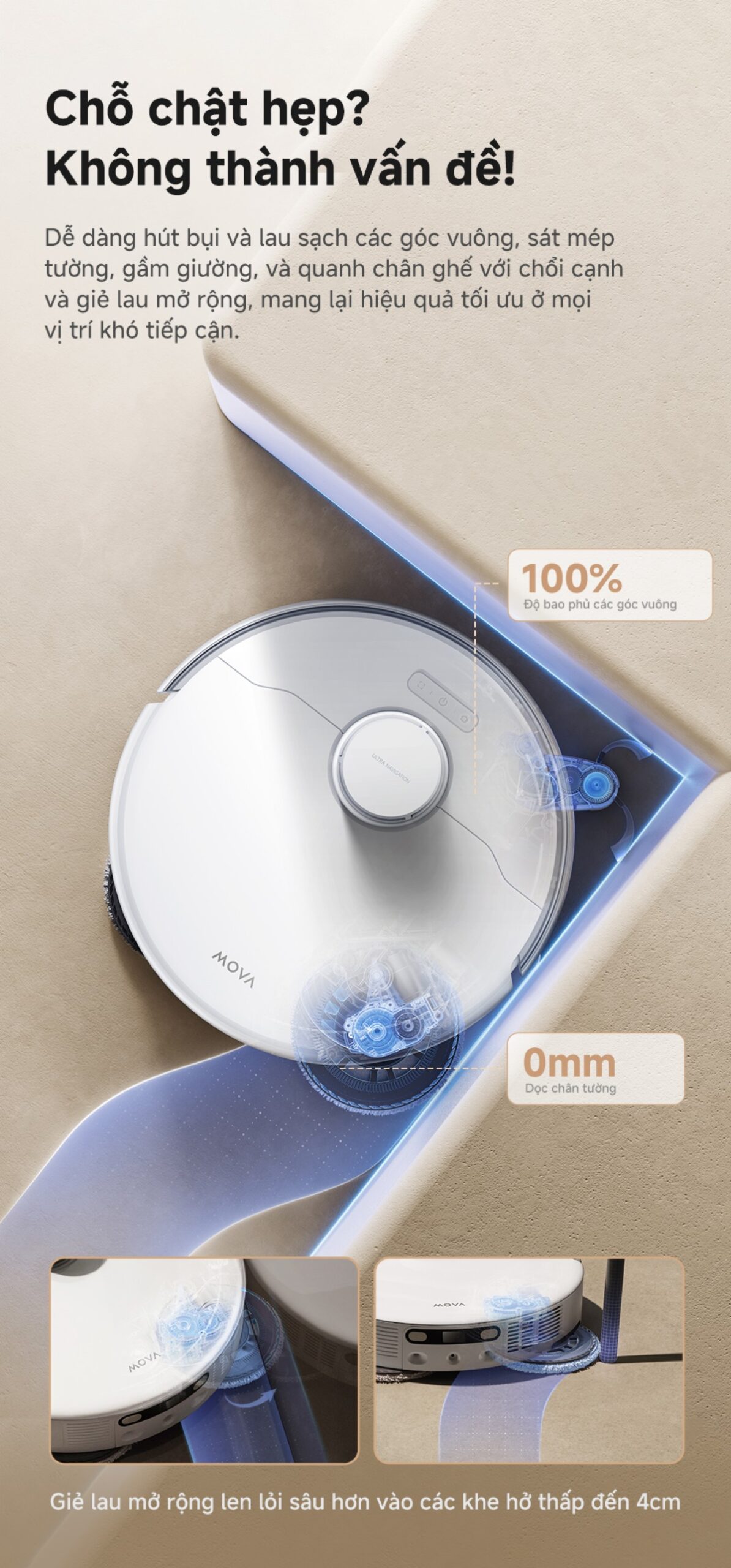 Robot hút bụi Mova P50 Ultra