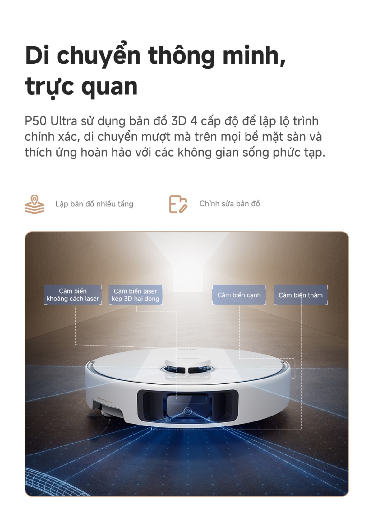 Robot hút bụi Mova P50 Ultra