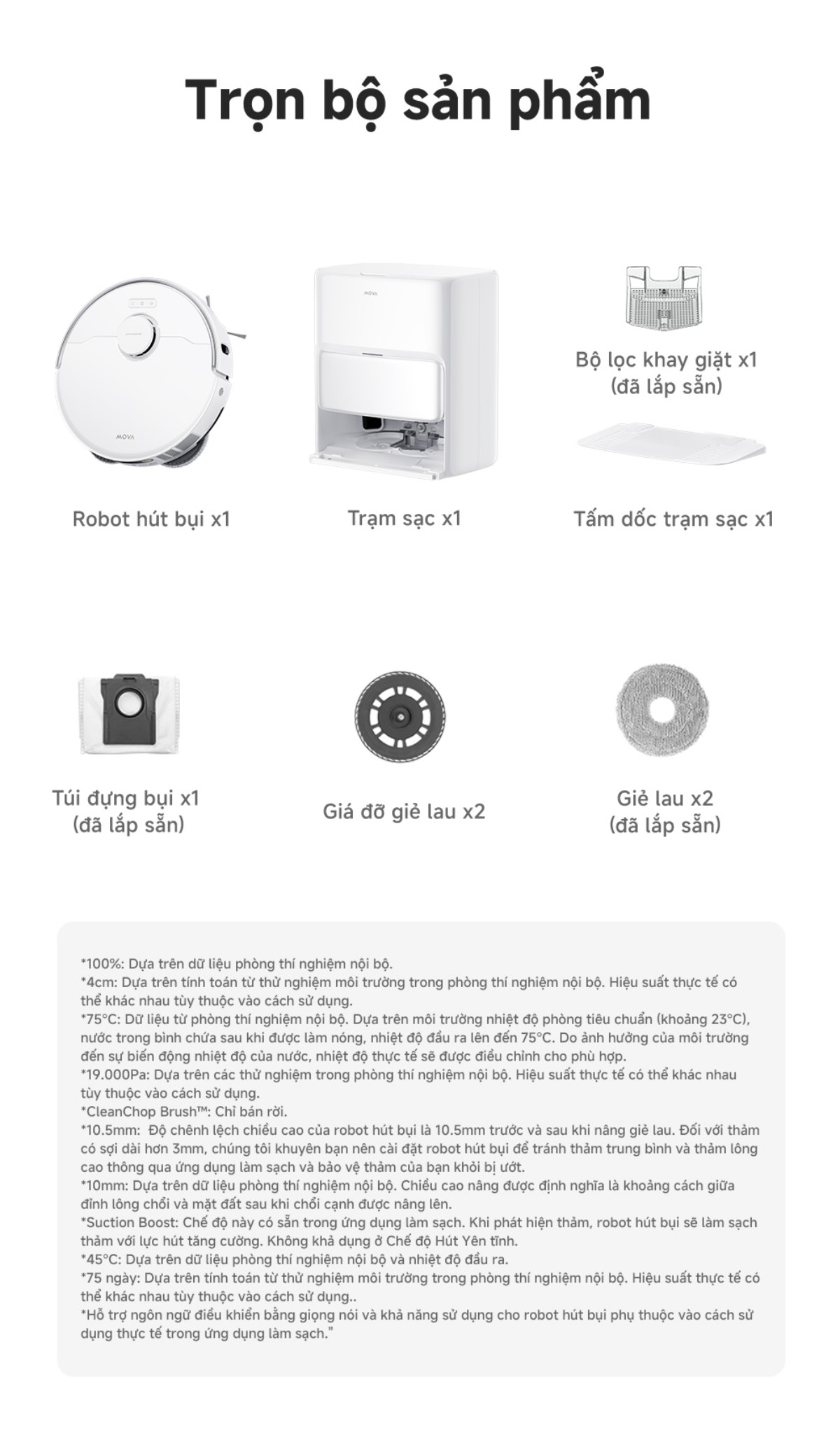 Robot hút bụi Mova P50 Ultra