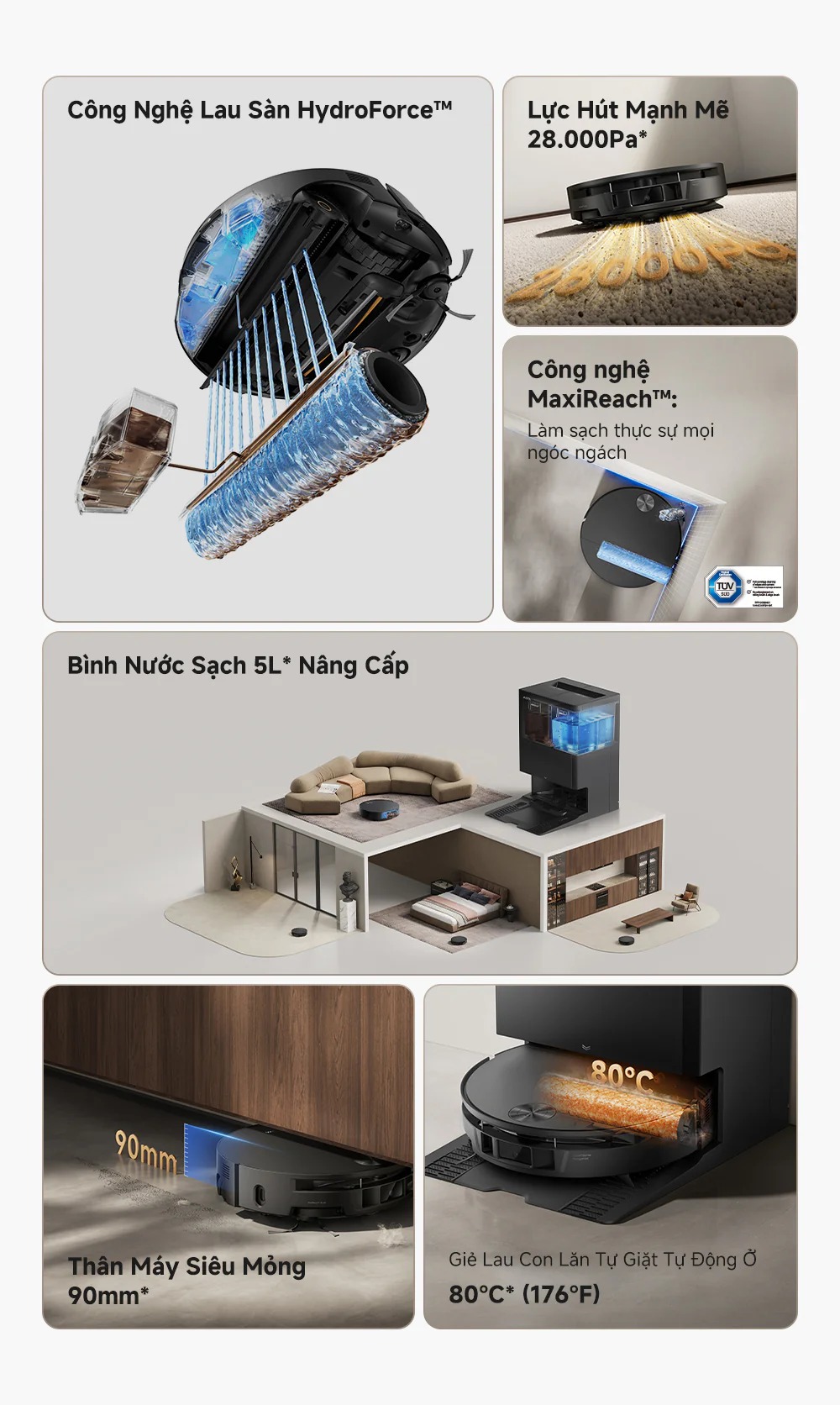 Robot hút bụi Mova S70 Roller
