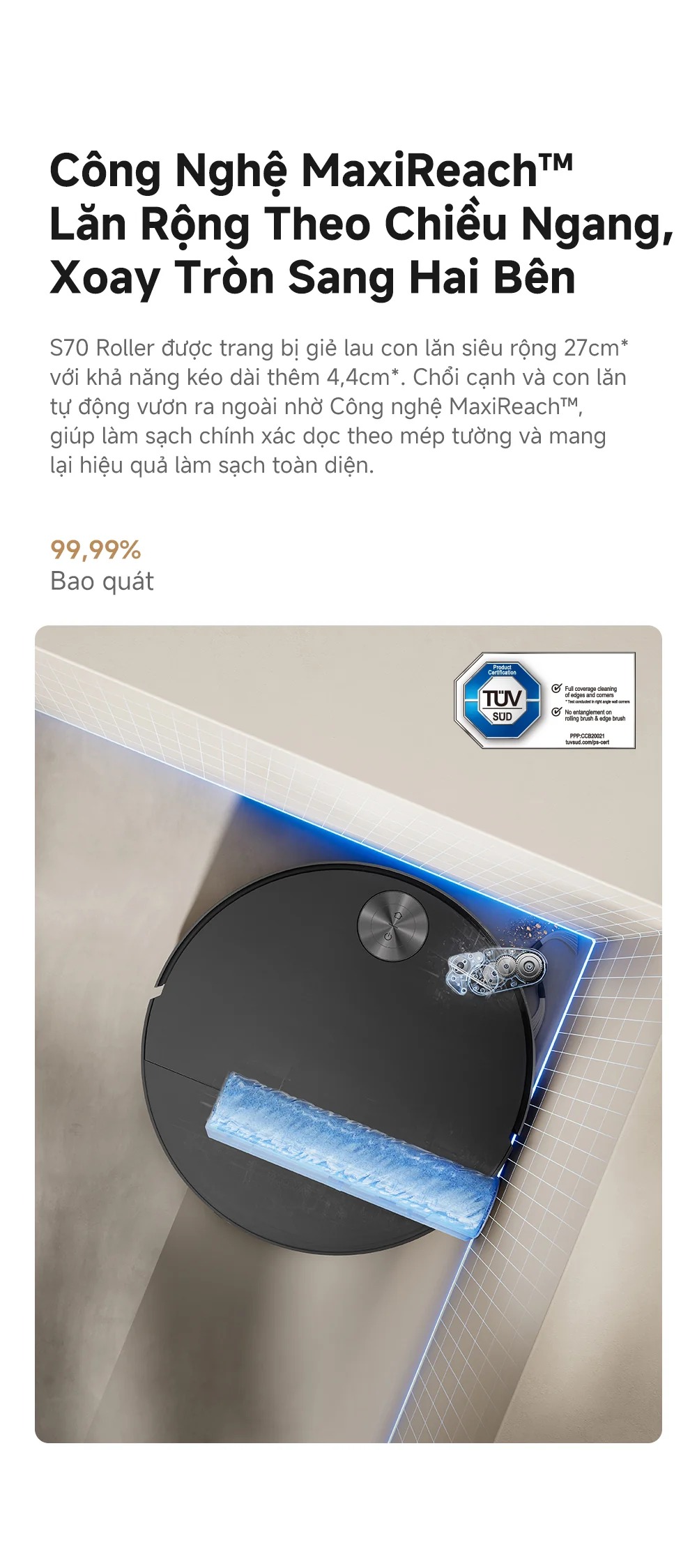 Robot hút bụi Mova S70 Roller